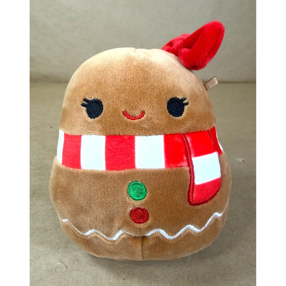 Squishmallow 6" Gina the Gingerbread Girl Christmas Holiday Plush Stuffed Animal